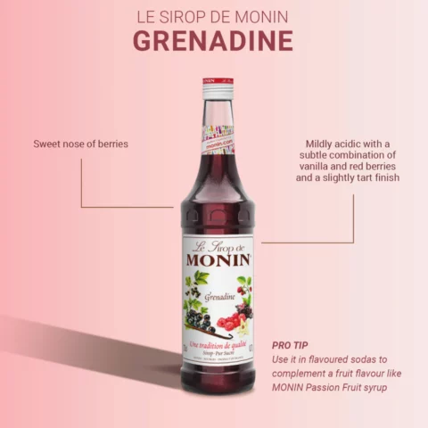 MONIN ไซรัป BASE กลิ่น Grenadine Syrup 700 ml. - Image 2