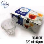 แก้ว Duralex ทรง Picardie 220ml (7 3/4 oz.) - เซ็ท 6 ใบ