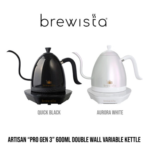 “PRO Gen 3” กาดริปไฟฟ้า Brewista Artisan "Double Wall" Electric Kettle (Quicksand Black & Aurora White) 600ml. - Image 1