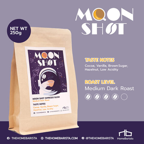 เมล็ดกาแฟคั่ว เอสเพรสโซ่ - "MOON SHOT" Espresso Blend (Old School-style Medium Roast) - Image 1