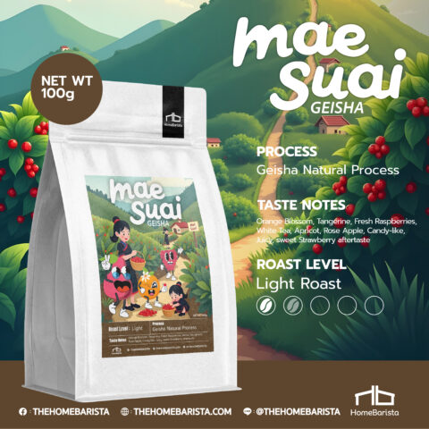 [NEW!] เมล็ดกาแฟ Filter Roast [100g] - "Mae Sruai Gesha" Natural Process Geisha - Image 1