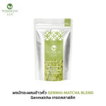 ผงชาเขียวมัทฉะผสมข้าวคั่ว TOMOCHA Genmai-Matcha Blend Powder สำหรับทำเครื่องดื่ม 100g